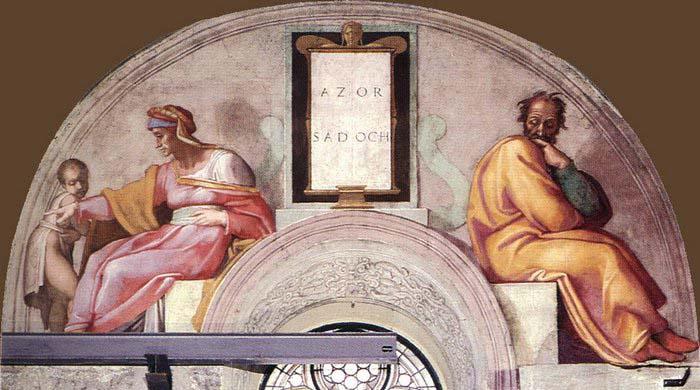Michelangelo Buonarroti Azor  Zadok oil painting image